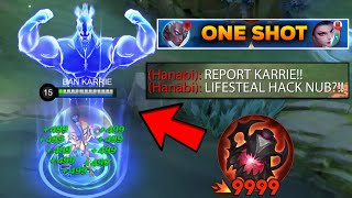 KARRIE NEW SEASON LIFESTEAL HACK BUILD💀 MUST TRY karrie best build 2024 [upl. by Fallon]