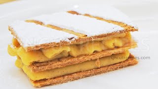 Homemade Simple Mille Feuille Recipe  Napoleon Pastry Recipe   Uncut Recipes [upl. by Drolet27]