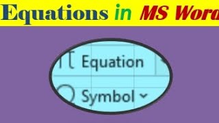 MS Word mai Equations ka istemal kesy karty hain  Symbols Group in MS Word [upl. by Anagrom338]