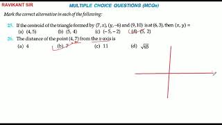 The distance of the point 47 from the xaxis is [upl. by Obeded]