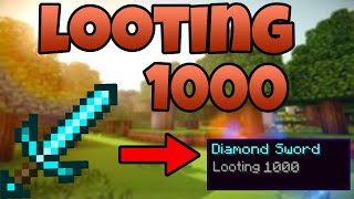 How to get a Looting 1000 sword in minecraft [upl. by Iiette]