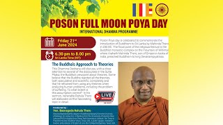 Poson Full Moon Poya Day  International Dhamma Programme [upl. by Anaidiriv596]