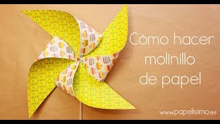 Cómo hacer molinillo de papel que gira [upl. by Alyahs640]