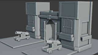 Fort Gate Part02  blender  tutorial  blendertutorial  howto thitpam gokulrajkannan [upl. by Cerelia664]