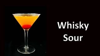 Whiskey Sour Cocktail Drink Recipe [upl. by Kerge650]