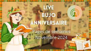 LIVE ANNIVERSAIRE  Bullet Journal  Semaines novembre 2024 [upl. by Oivlis]