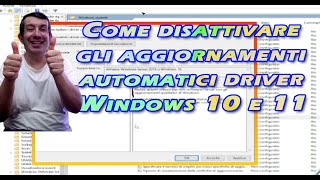 Come disattivare aggiornamenti driver in Windows 10 e Windows 11 [upl. by Zitah]