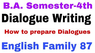 Dialogue Writing by English Family 87  How to write Dialogues  Prepare Dialogue Writing [upl. by Reade]