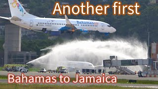 Bahamas air inaugural flight 🇯🇲 airplane spotting Montego Bay Jamaica [upl. by Bivins39]