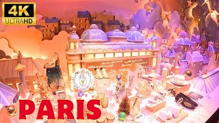 CHRISTMAS IN PARIS 2023  Printemps Store Haussmann By Night  4K Walking Tour [upl. by Ahtar934]