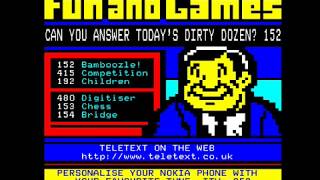 Teletext Snapshot 2212001 with Digitizer Turner the worm bamboozle [upl. by Oinotnas776]