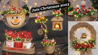 5 Diy Jute craft christmas decorations ideas at home 20232024 🎄☃️🎄 [upl. by Gnoix]