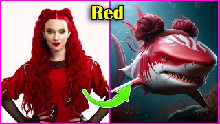 DESCENDANTS THE RISE OF RED CHARACTERS AS SHARK [upl. by Kris309]