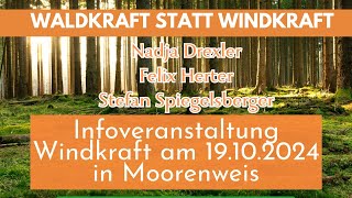 Infoveranstaltung von Windkraft München West in Moorenweis am 19102024 [upl. by Novaelc]