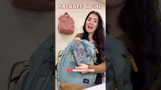 PACSAFE GO 34L CARRY ON BACKPACK shorts pacsafe antitheftbackpack travel gearreview fyp [upl. by Carissa]