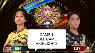 BLACKLIST vs FNATIC ONIC PH GAME 1  MPL  PH PLAYOFFS  DAY 1  FULL GAME HIGHLIGHTS [upl. by Marrissa]