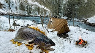 Build tent shelters fall and winter building a dugout [upl. by Aytac]