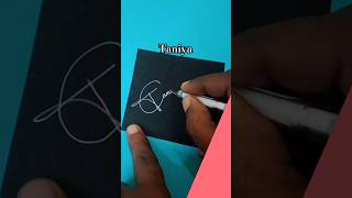 Taniya signature name art reels youtubeshorts shortsvideo calligraphy handwriting ❤️ [upl. by Paschasia480]