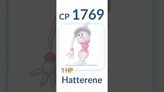 1 HP Hatterene Destroy Grunt Badly in pokemongo [upl. by Hedy59]