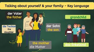 Learn German  Talking about yourself amp your family Key language [upl. by Elyrad264]