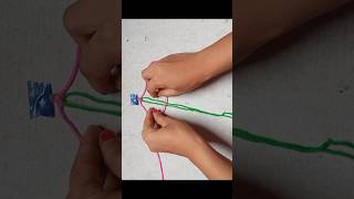 Easy wool bracelet making diy bracelet band shorts youtubeshortstrendingcraftwoolencraft [upl. by Shelman826]