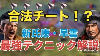 合法チート！？新氏康・早雲で使える最強テクニック解説！ 信長の野望覇道 坊主の都 初心者向け 編成 S8 信長覇道 最強編成 浅倉 氏康 早雲 北条氏康 北条早雲 けんりゅー [upl. by Annaiviv]