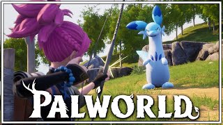 We Fight Our First Mini Boss And Its CUTE   PALWORLD EPISODE 4 [upl. by Linn]