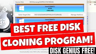 Easy FREE Disk Clone Cloning amp Drive Migration With Disk Genius Free Macrium Reflect Alternative [upl. by Anileh]