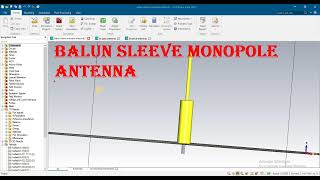 balun monopole antenna Loop antenna Rectangular loop Square loop monopole antenna using CST [upl. by Jacklyn784]