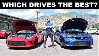 2022 Toyota 86 Vs 2022 Honda Civic Si Which Is The Most Fun To Drive [upl. by Pulsifer]