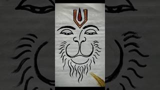 hanuman ji drawing for beginner  🙏❣️shorts viral drawing youtube hanuman [upl. by Holmen266]