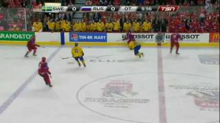 Ishockey  JVMfinal  Sverige vs Ryssland  Segermålet 20120106 [upl. by Akanke]