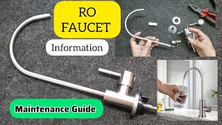 Complete RO Faucet Guide Installation Maintenance and Troubleshooting  RO Faucet [upl. by Santoro]