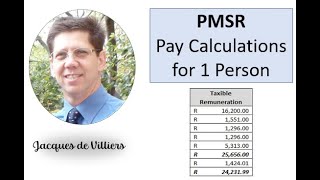 PMSR Pay Calculation for 1 Employee [upl. by Berne465]