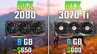 NVIDIA RTX 2080 vs RTX 3070 Ti  Test in 7 Games [upl. by Haisoj]