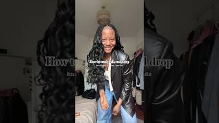 How to curl pick and drop boho amp Knotless braids [upl. by Norvun]