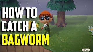 How to Catch a Bagworm  Bagworm ACNH  Animal Crossing New Horizons Bagworm  Bagworm [upl. by Millisent]