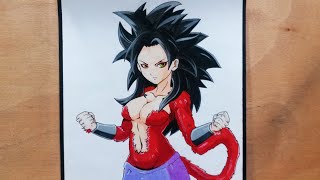 caulifla ssj4  how to draw caulifla  caulifla super saiyan 4  Shes hot ASF Dragonball Super [upl. by Derfnam]