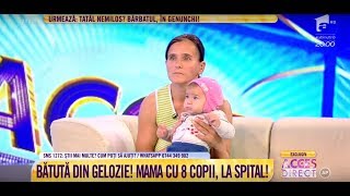 Mama cu opt copii bătută din gelozie ”Am mai făcut șase copii după ce a început să mă batăquot [upl. by Mail]