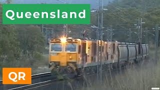 Big trains narrow gauge  Queensland Rail  Goonyella coal system  2001 [upl. by Rammaj]