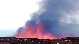 Ambrym Island flank eruption unseen footage [upl. by Enelrak]