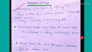 Normalization  lecture93 DBMS [upl. by Airdnaxela771]