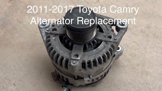 2014 Toyota Camry Alternator Replacement 25L 4 Cylinder [upl. by Anerual]