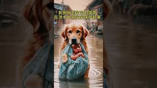 When dogs act as rescuers in floods 😱 doglover shortvideo [upl. by Alliscirp]