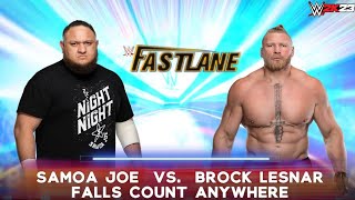 Full Match  Samoa Joe vs Brock Lesnar Falls Count Anywhere Match FastlaneWWE 2K23 [upl. by Salahi958]