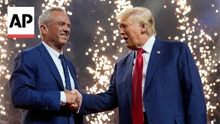 RFK Jr joins Trump at his rally after suspending his presidential bid [upl. by Eldora]