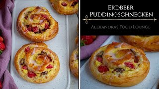 ErdbeerPuddingschnecken mit Schokolade Meine Erdbeerwoche Rezept Nr03 [upl. by Nylleoj]