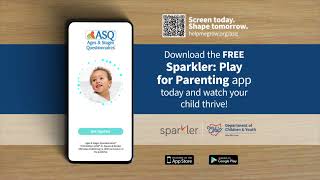 Track a childs development with the ASQ Online using the Sparkler Play for Parenting App [upl. by Kerwinn]