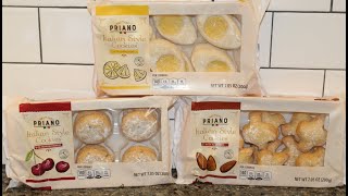 Priano ALDI Italian Style Cookies Lemon Crème Amarena Cherries amp Almonds Review [upl. by Hanid]