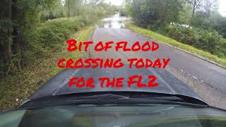 Tackling the Bedford floods with a LandRover Freelander 2 over the Oakley Twin bridges [upl. by Ees]